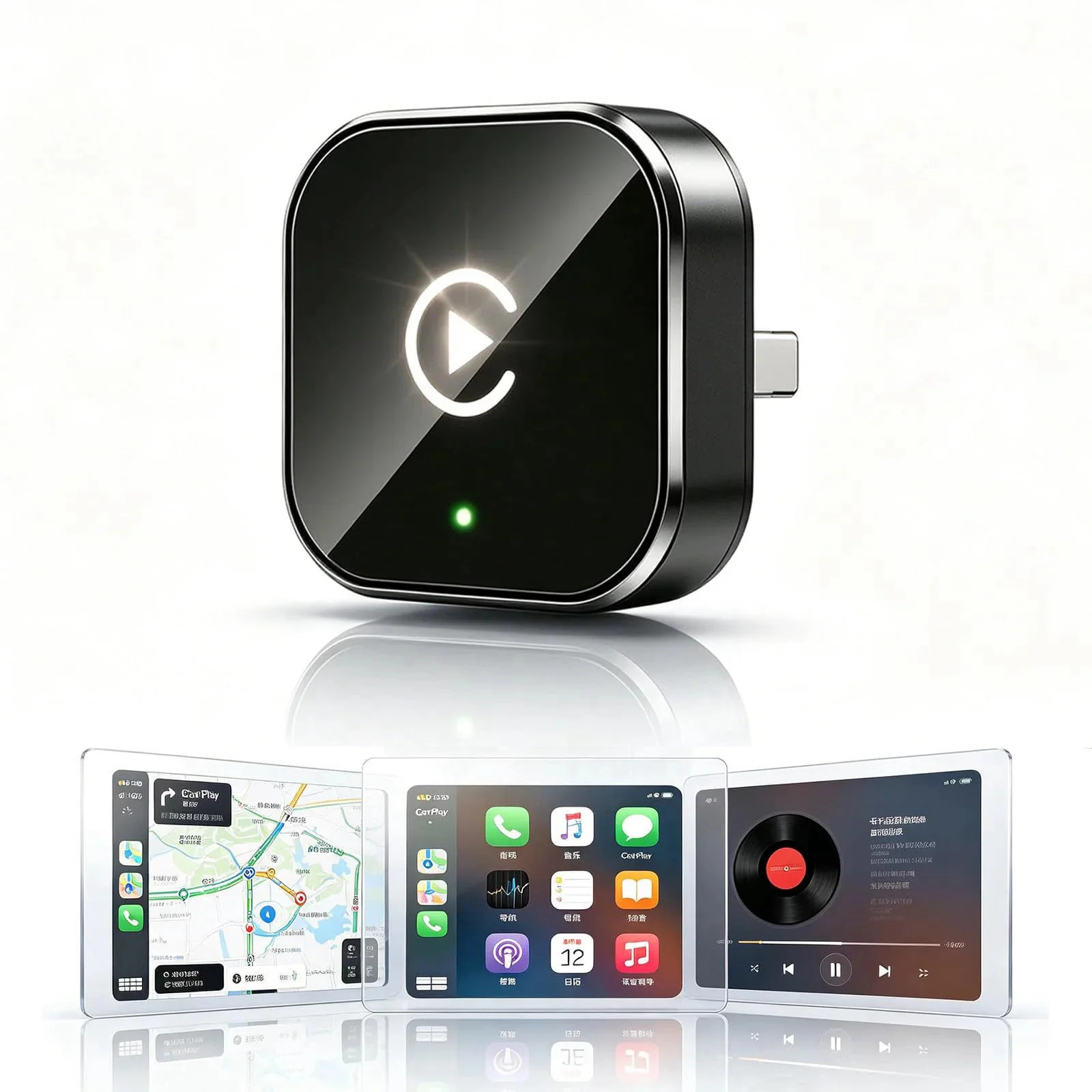 Wireless CarPlay Adapter Supports iPhone Android Phones