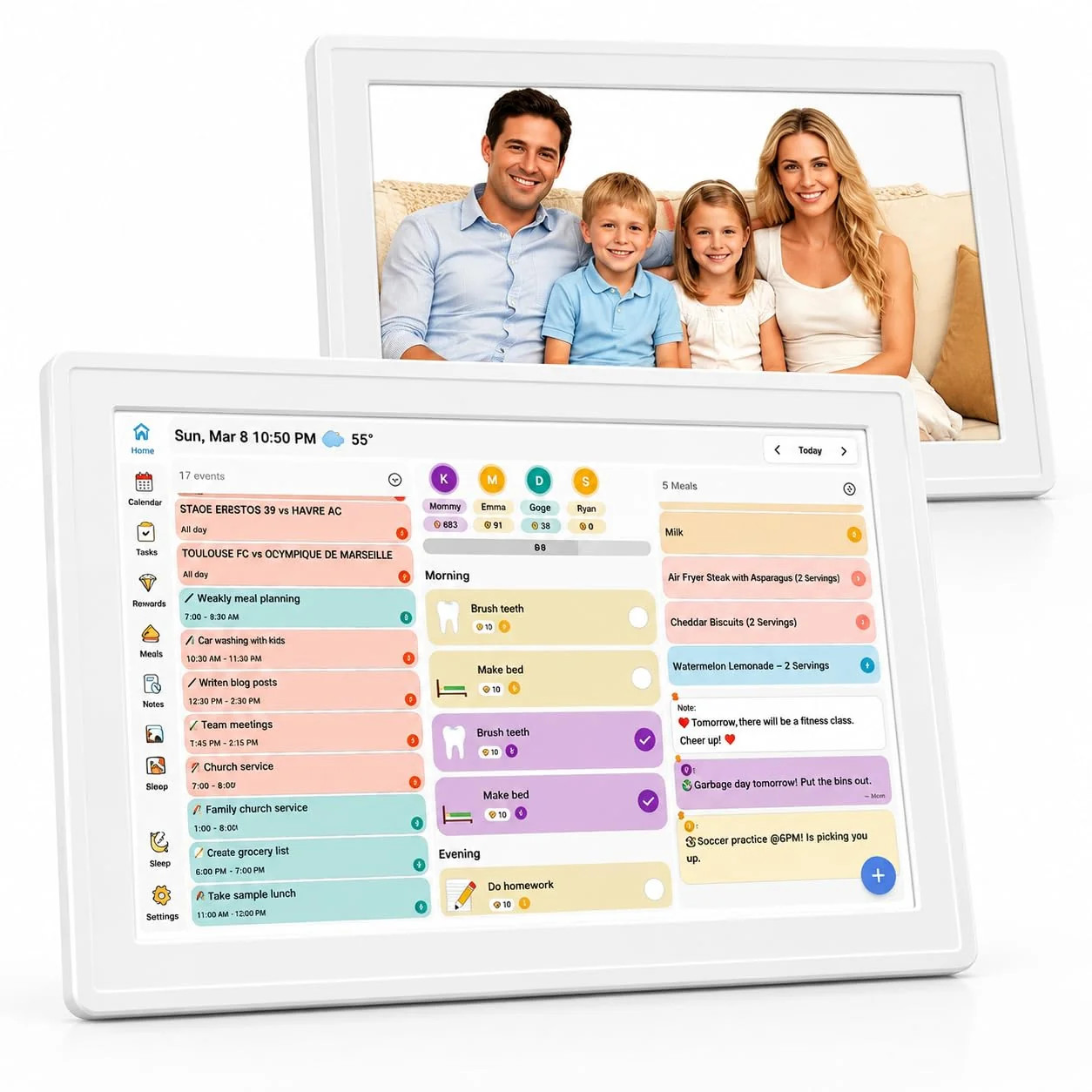 Digital Calendar Wall Planner 10 1 Inch Touch Screen WiFi