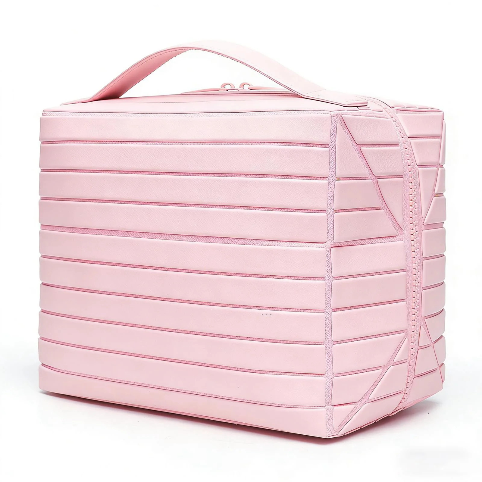 Lay Flat Fold Down Standing Makeup Bag Large Travel Toiletry