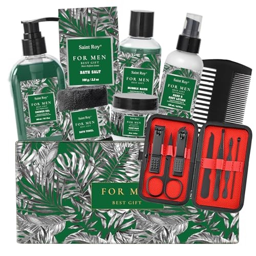15Pc Man Perfume Beard Grooming Spa Set For Men Facial Skin