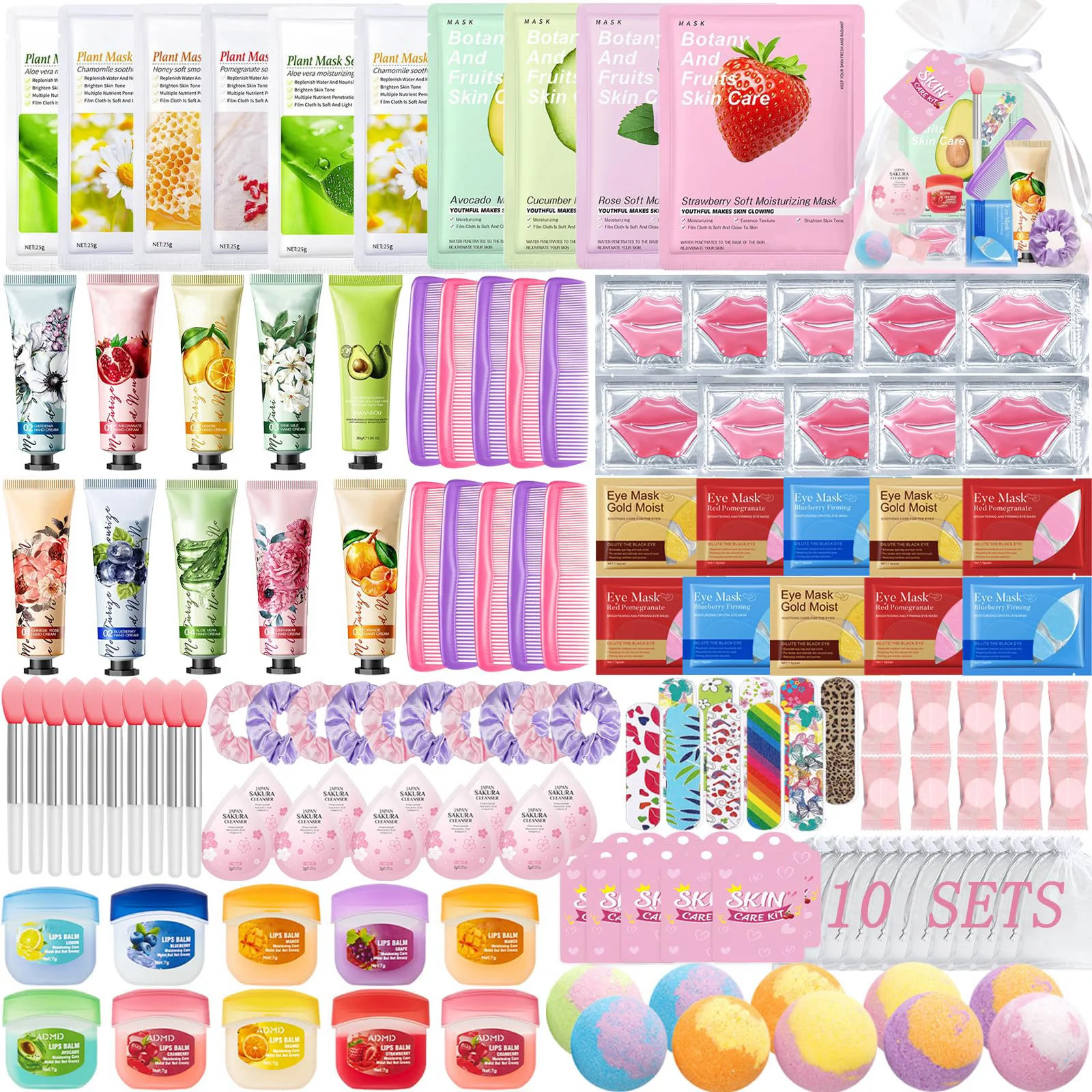 140 PCS Spa Party Supplies for Women Sleepover Spa Party