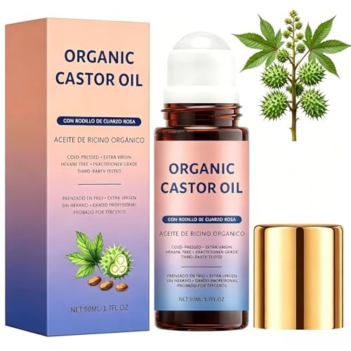 Organic Cold Pressed Castor Oil Roll On Nourish Lashes Brows