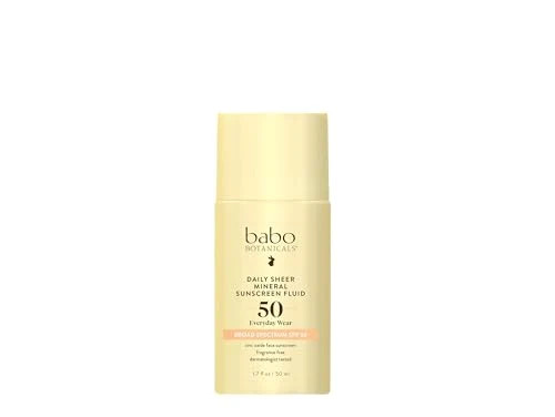 Babo Botanicals Daily Sheer Mineral Sunscreen Fluid SPF50