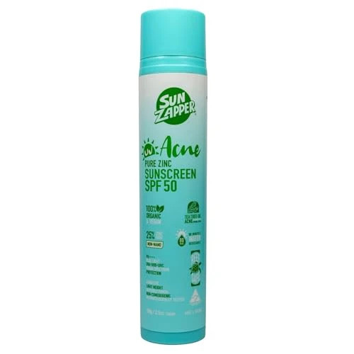 Sun Zapper Acne Pure Zinc Face Sunscreen SPF 50 Non