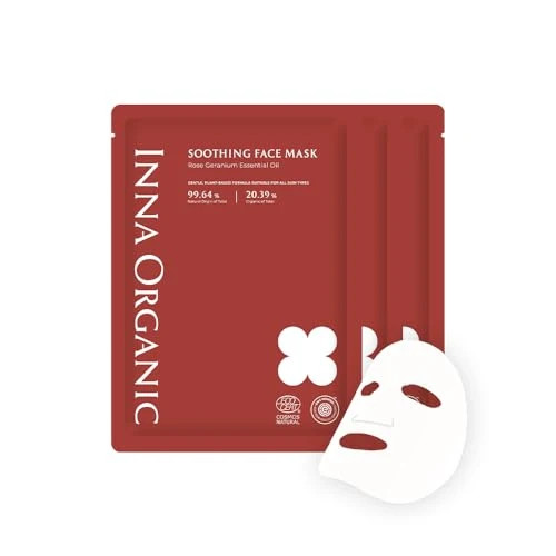 Organic Sheet Mask Set After Sun Care Soothing Face Mask for