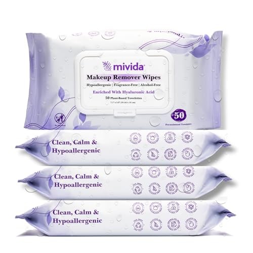 mivida Hypoallergenic Makeup Remover Wipes Bulk with