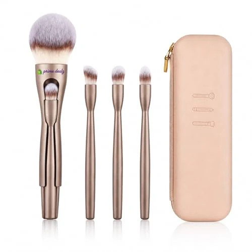 4 in 1 Magnetic Makeup Brush Set Detachable Travel Cosmetic