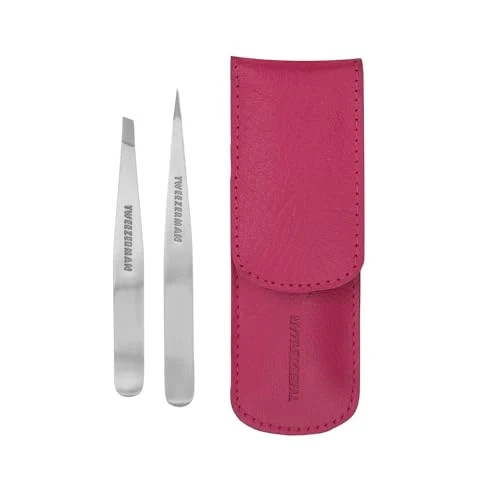 Tweezerman Petite Tweeze Set for Eyebrows with Travel Case