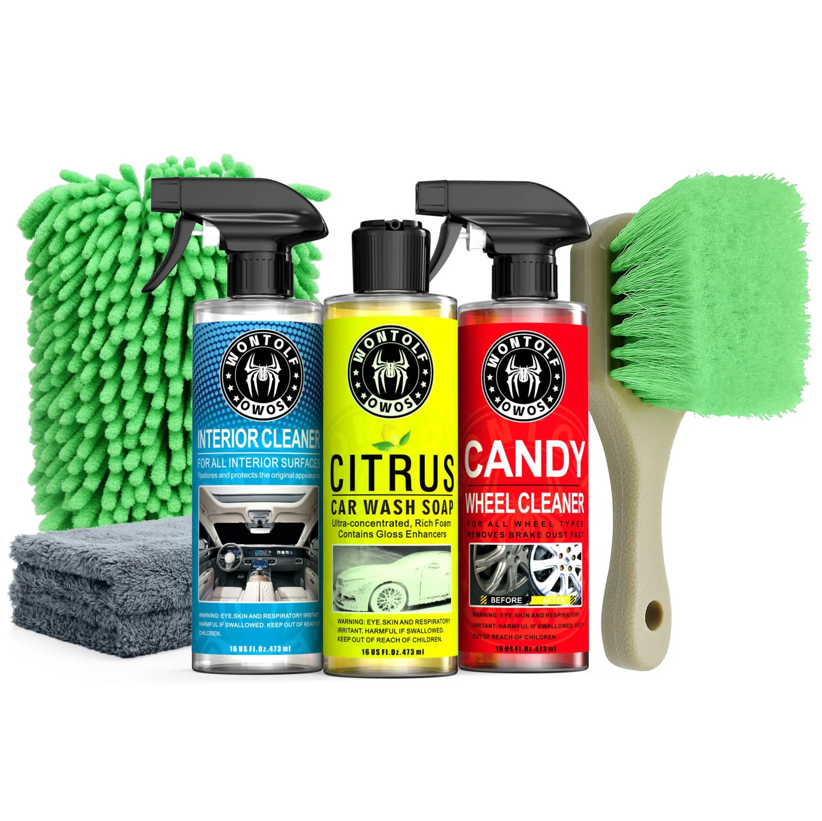 Wontolf Complete Car Wash Cleaning Kit Car Interior