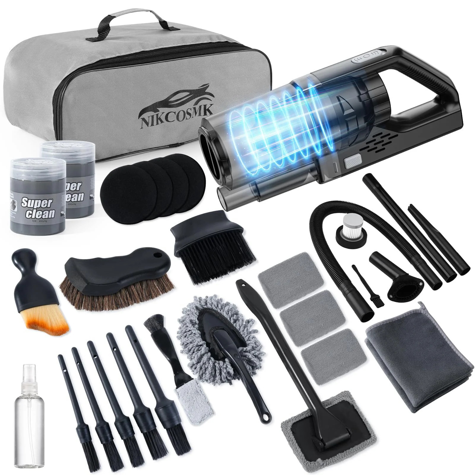 Car Cleaning Kit Car Detailing Kit with Car Vacuum 8000PA