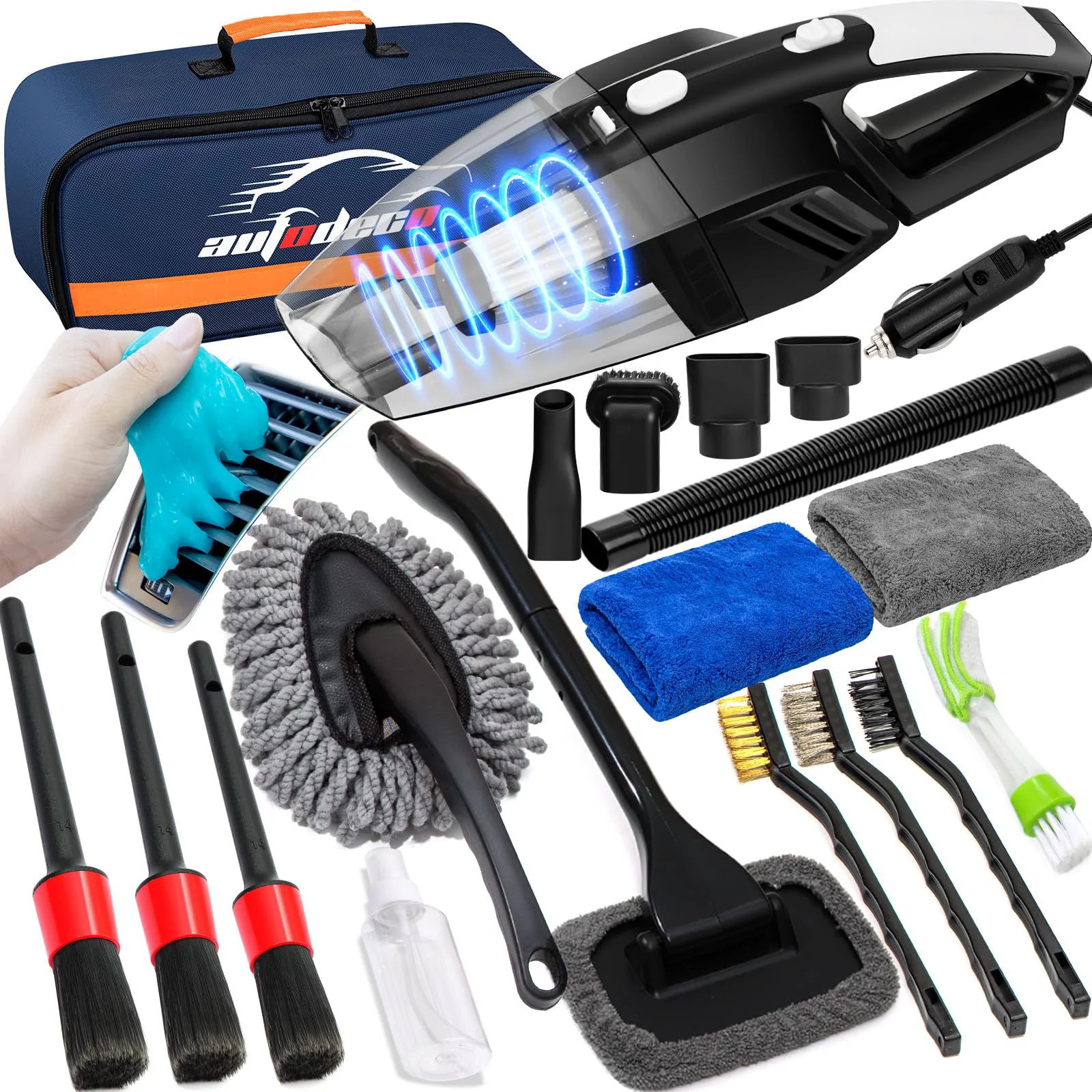 20Pcs Car Cleaning Kit Interior Detailing Kit with High