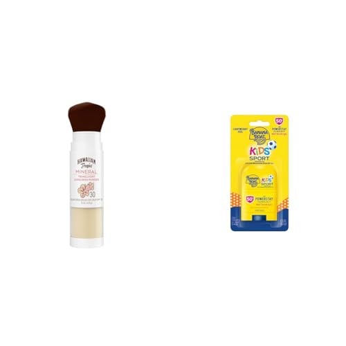 Hawaiian Tropic Mineral Powder Sunscreen Brush SPF 30 Banana