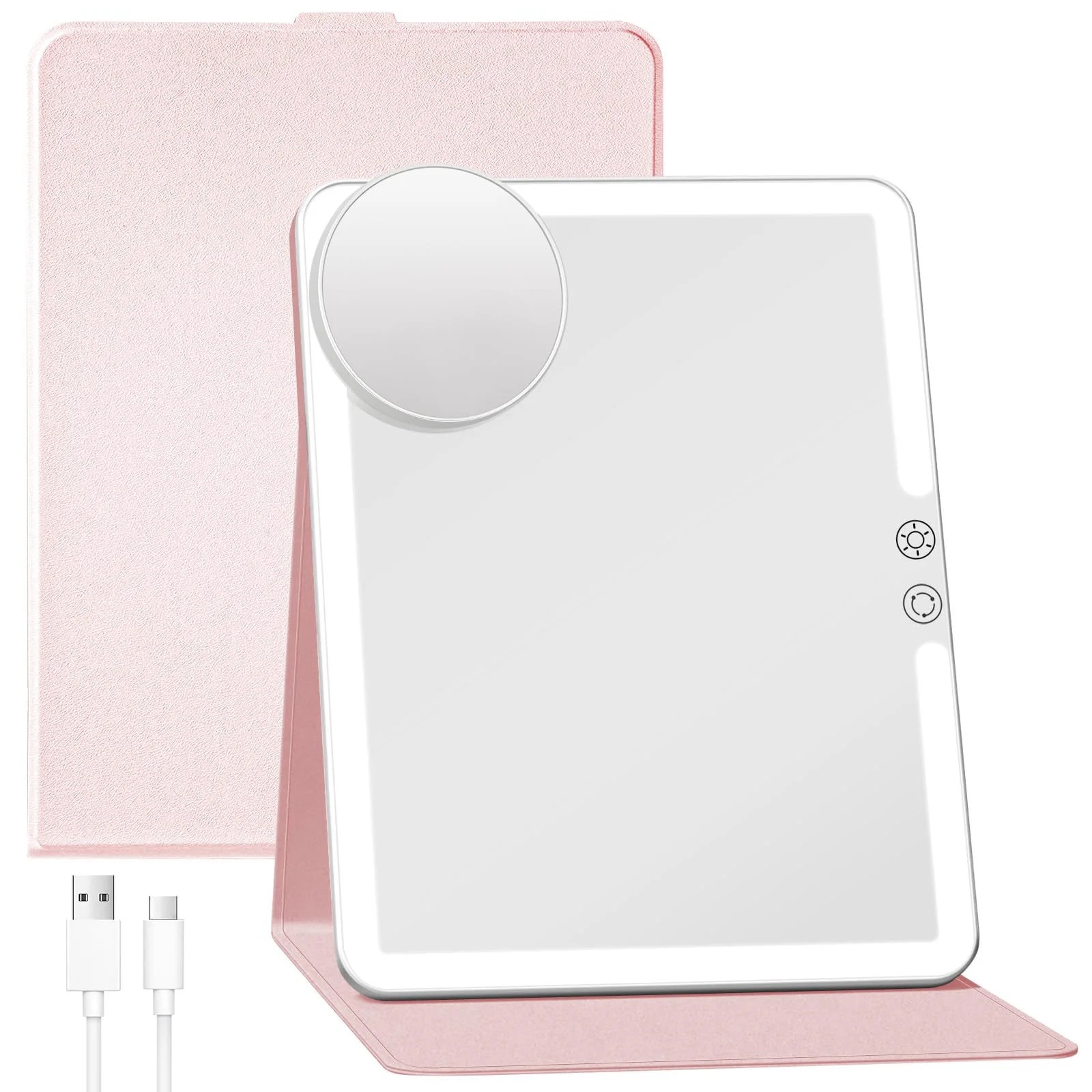 FUNTOUCH 2500mAh Large Rechargeable Travel Makeup Mirror