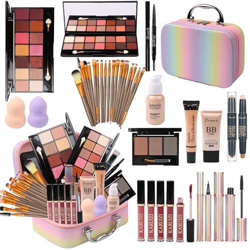 Makeup Set for Girls Rainbow Makeup Kit Beauty Boxes with