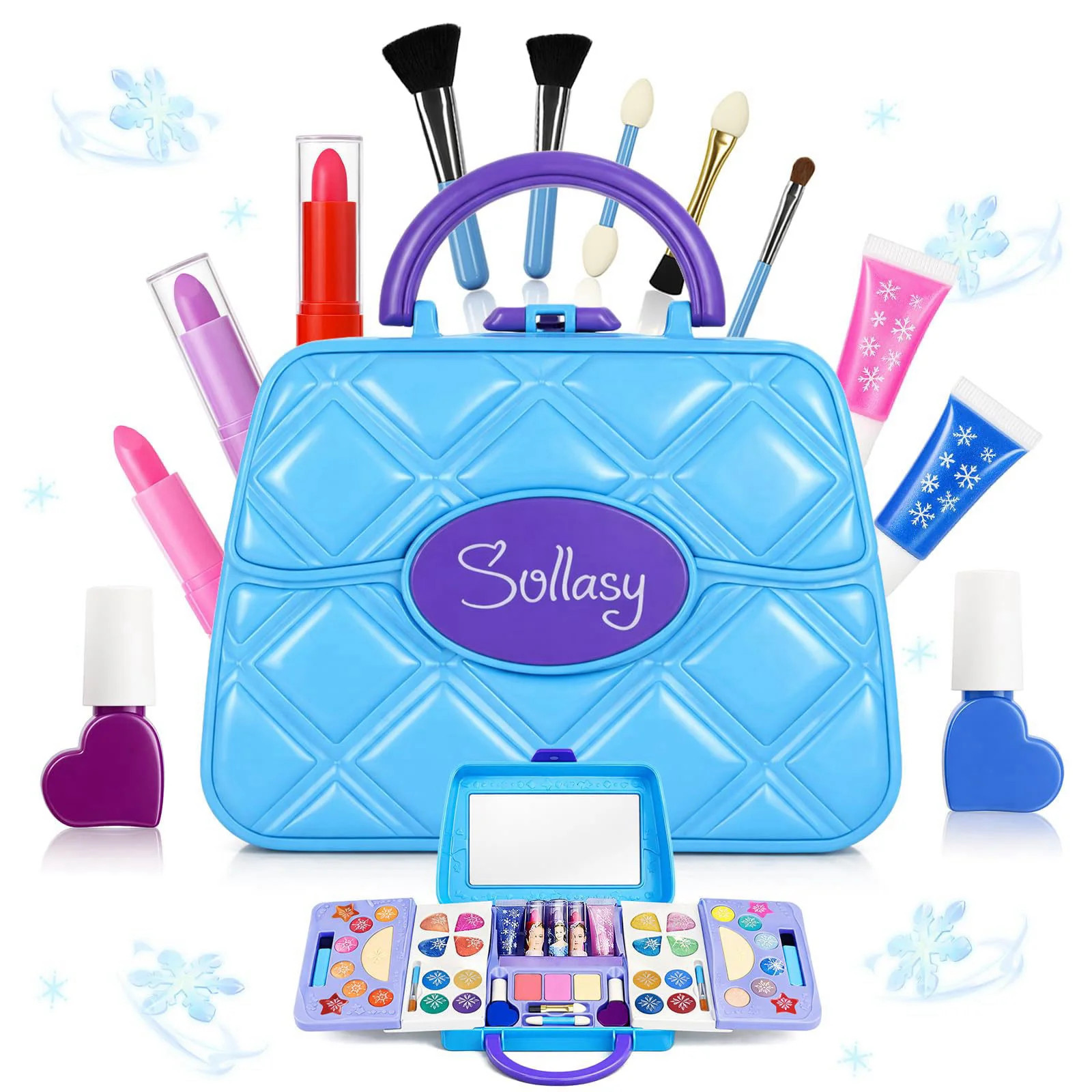 Kids Makeup Kit for Girls 50PCS Washable Play Makeup Set