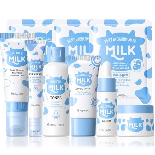 Milk Skincare Set For Women Girls Hydrating Milk Skin Care