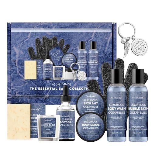 Birthday Gifts Baskets for Men Bath Spa Set Ocean Scented