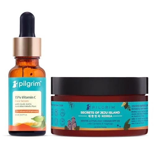 Pilgrim Glowing Skincare Combo Korean White Lotus Day Cream