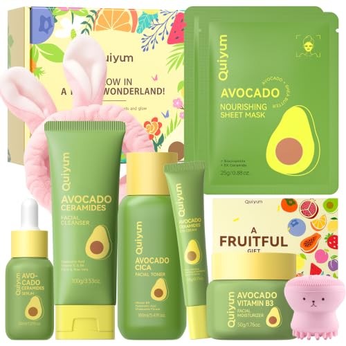 Avocado CICA Skin Care Set Beauty Routine for Women Teen