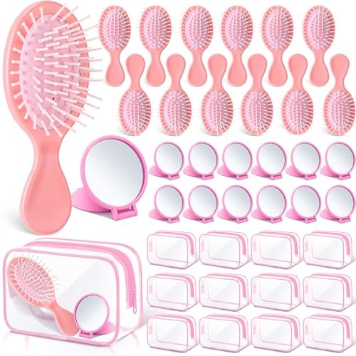 Meanplan 36 Pcs Mini Hair Brush Set 12 Wet Dry Hair Combs