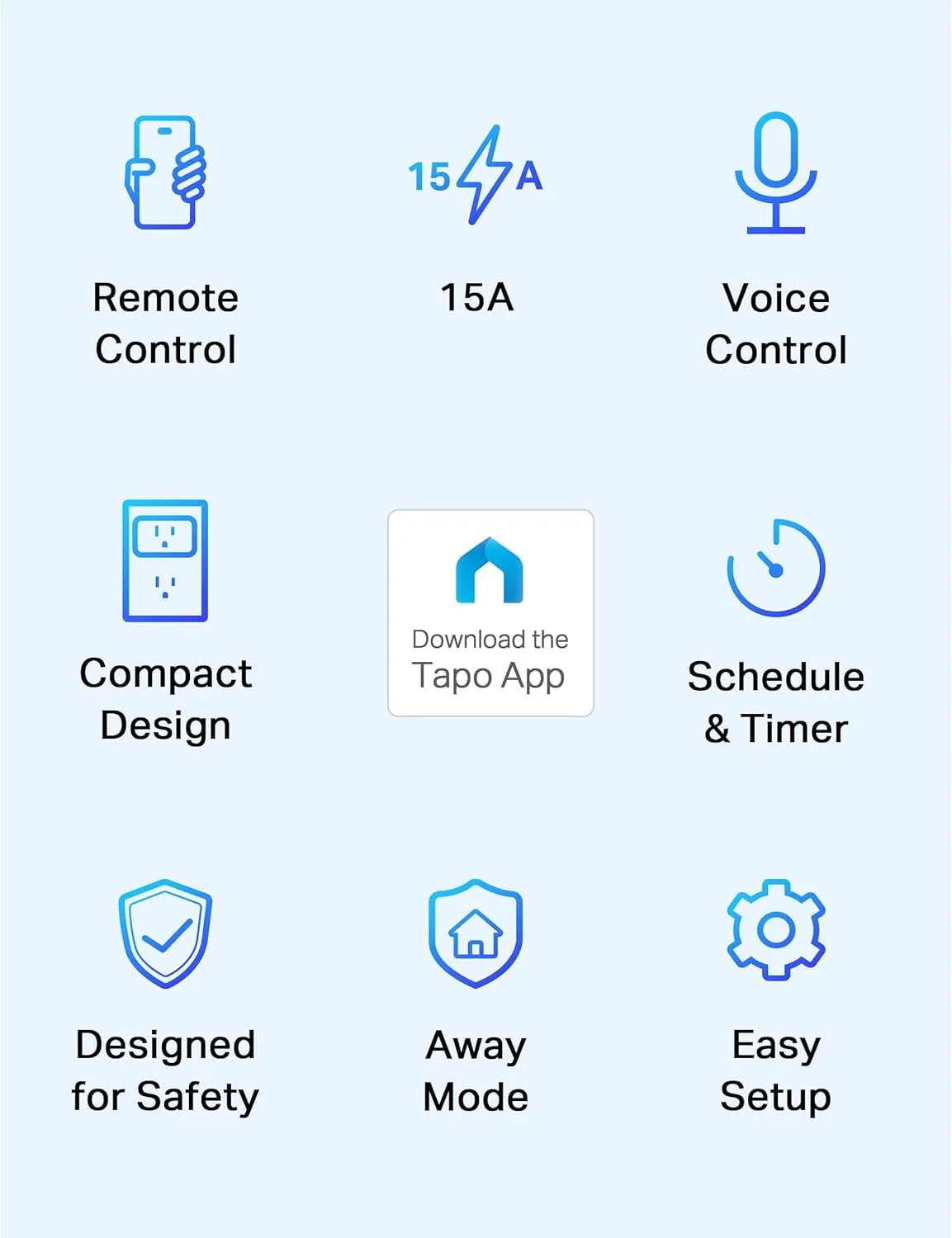 Tapo Smart Plug Mini 15A Smart Wi Fi Plug P105