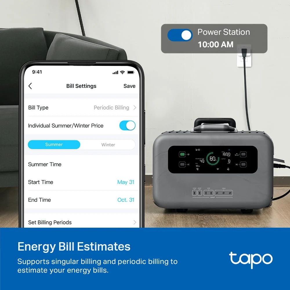 Tapo Smart Plug Wi Fi Energy Monitoring P115 15A