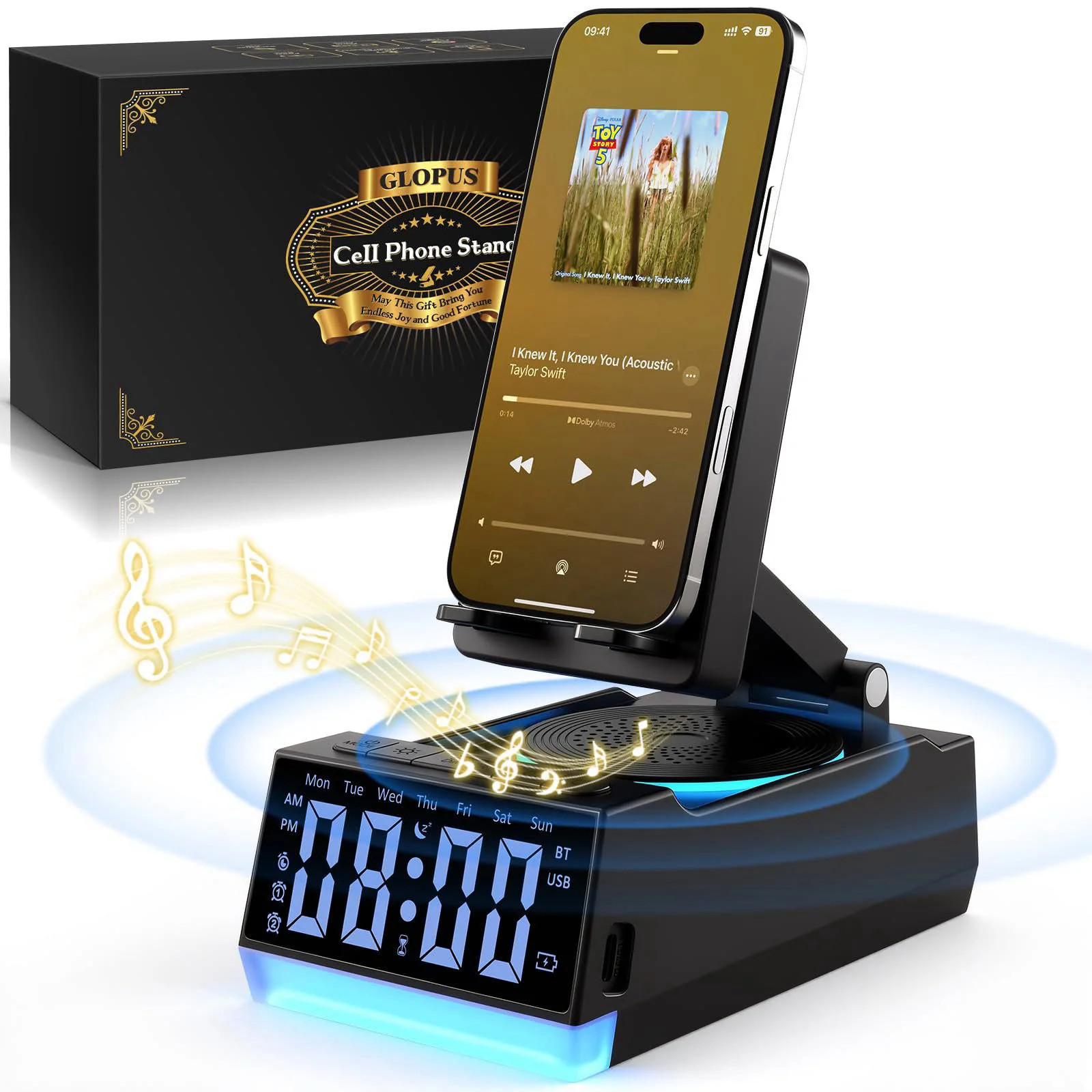 Wireless Induction Speaker with Phone Stand Birthday Gifts