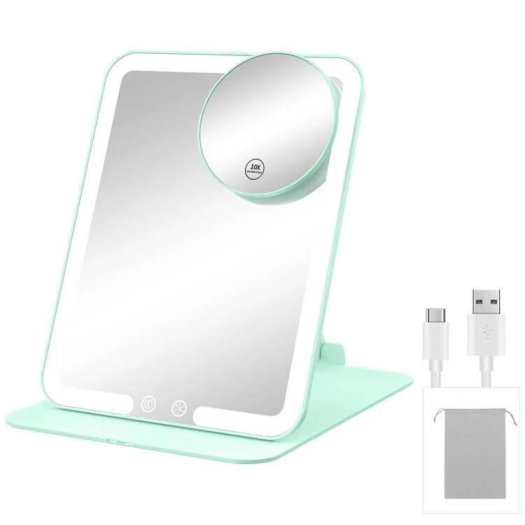 Gospire Travel Makeup Mirror with 3 Lights and Magnification