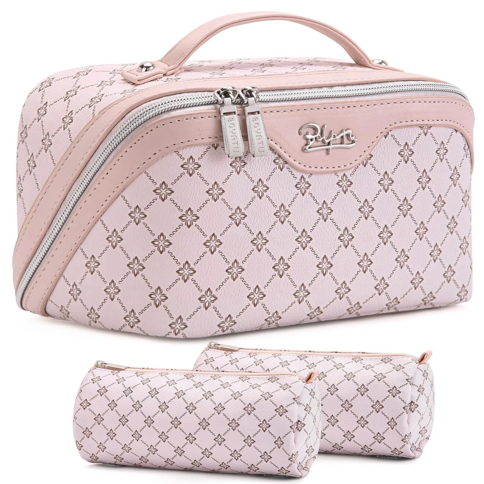 BOYATU Travel Makeup Bag Cosmetic Bags for Women 3 Piece
