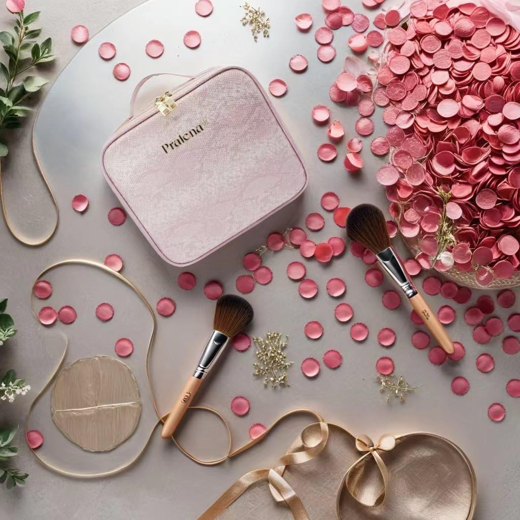 Travel Makeup Bag with LED Mirror 3 Brightness Modes