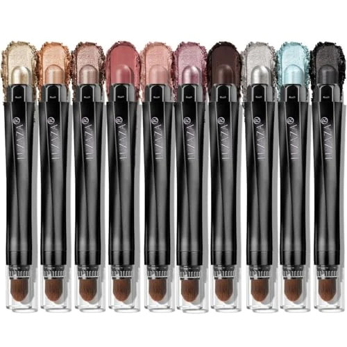 LUXAZA PRO Blue Eyeshadow Stick Makeup Set 10PCS Neutral