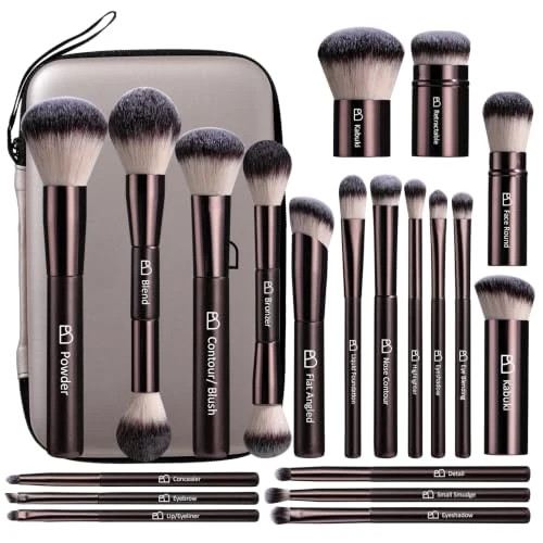 Professional Makeup Brush Set with Travel Case 20 PCS