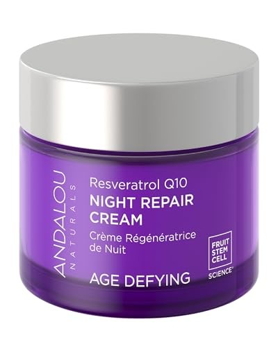 Andalou Naturals Resveratrol Q10 Night Repair Cream For Dry