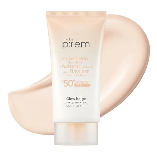 MAKE P REM Glow Beige Tone Up Sunscreen SPF 50 1 69 fl oz