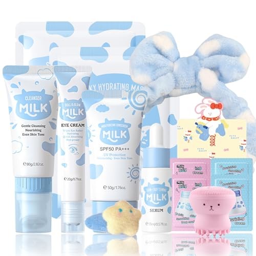 14 In 1 Milk Skincare Set for Women Teens Facial Kit for