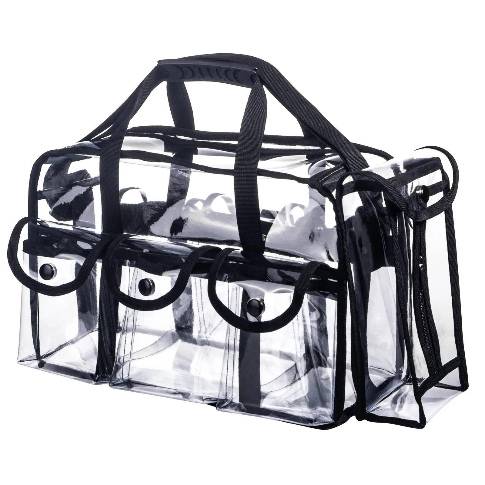 Wide Open Large Professional Clear PVC Travel Makeup Artist