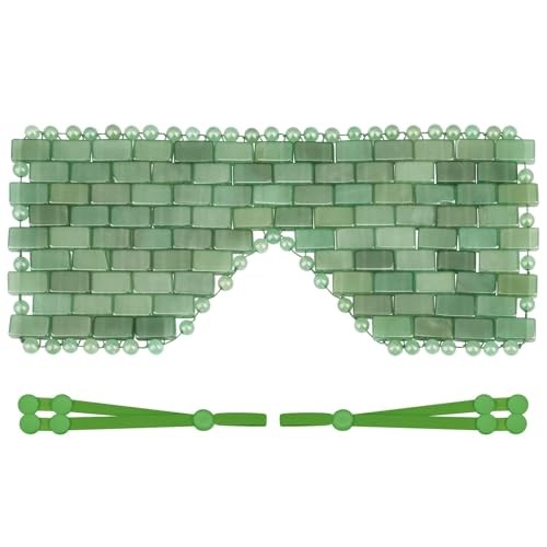 ideayard Jade Eye Mask Natural Jade Stone Beaded Eye Cover