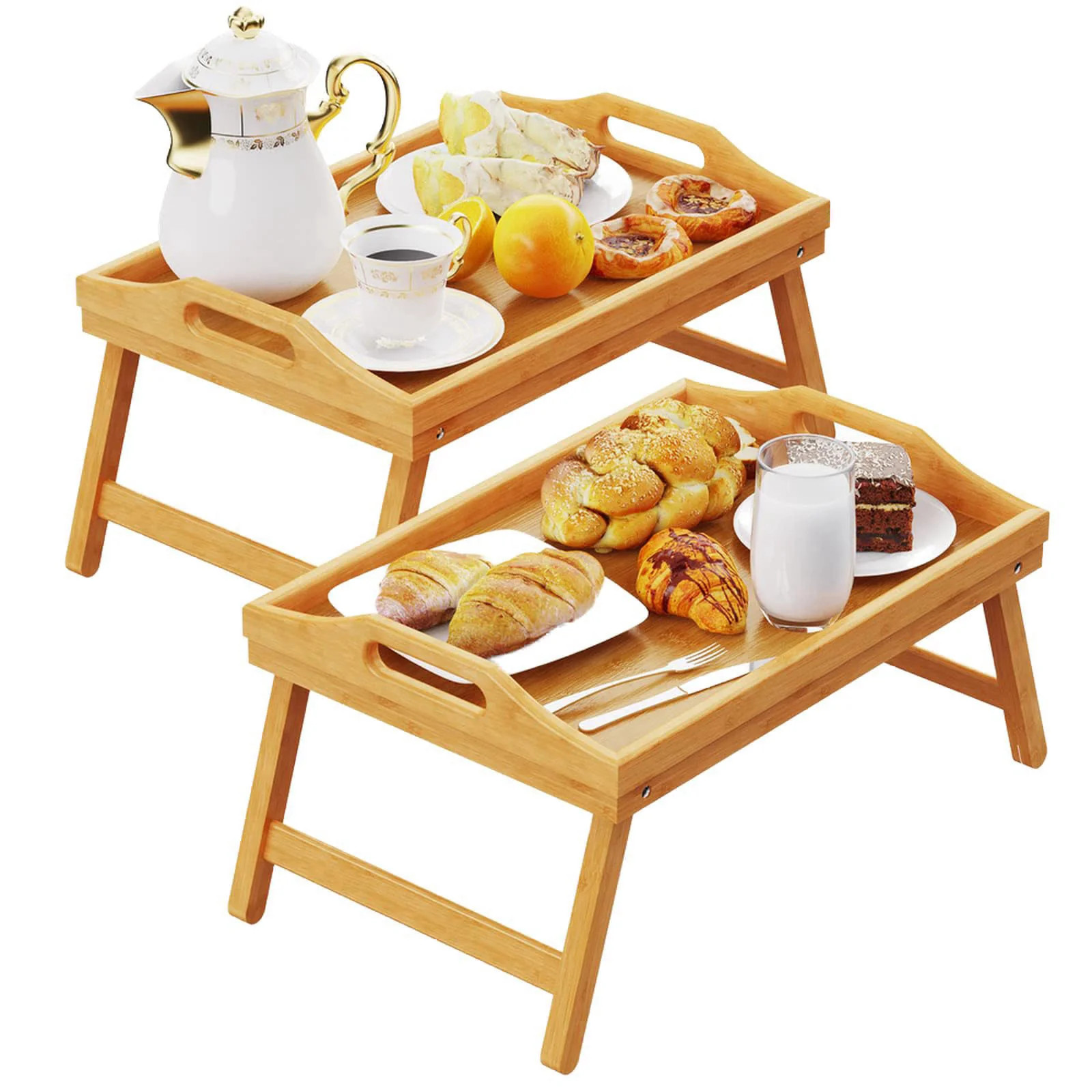 2 Pack Breakfast in Bed Tray for Eating 16 92 x 12 6 Inch