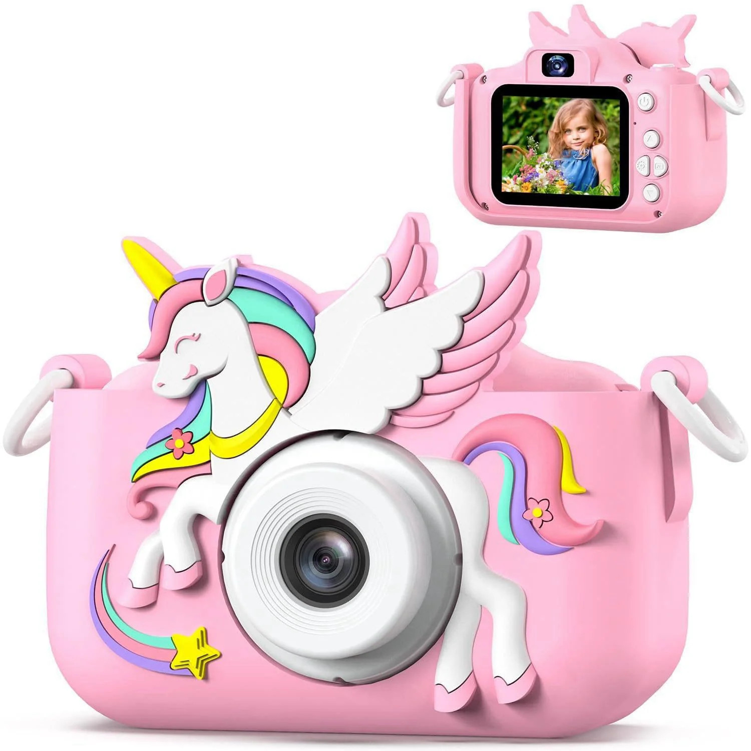 Upgrade Kids Camera for Boys Girls Toddler Digital Selfie