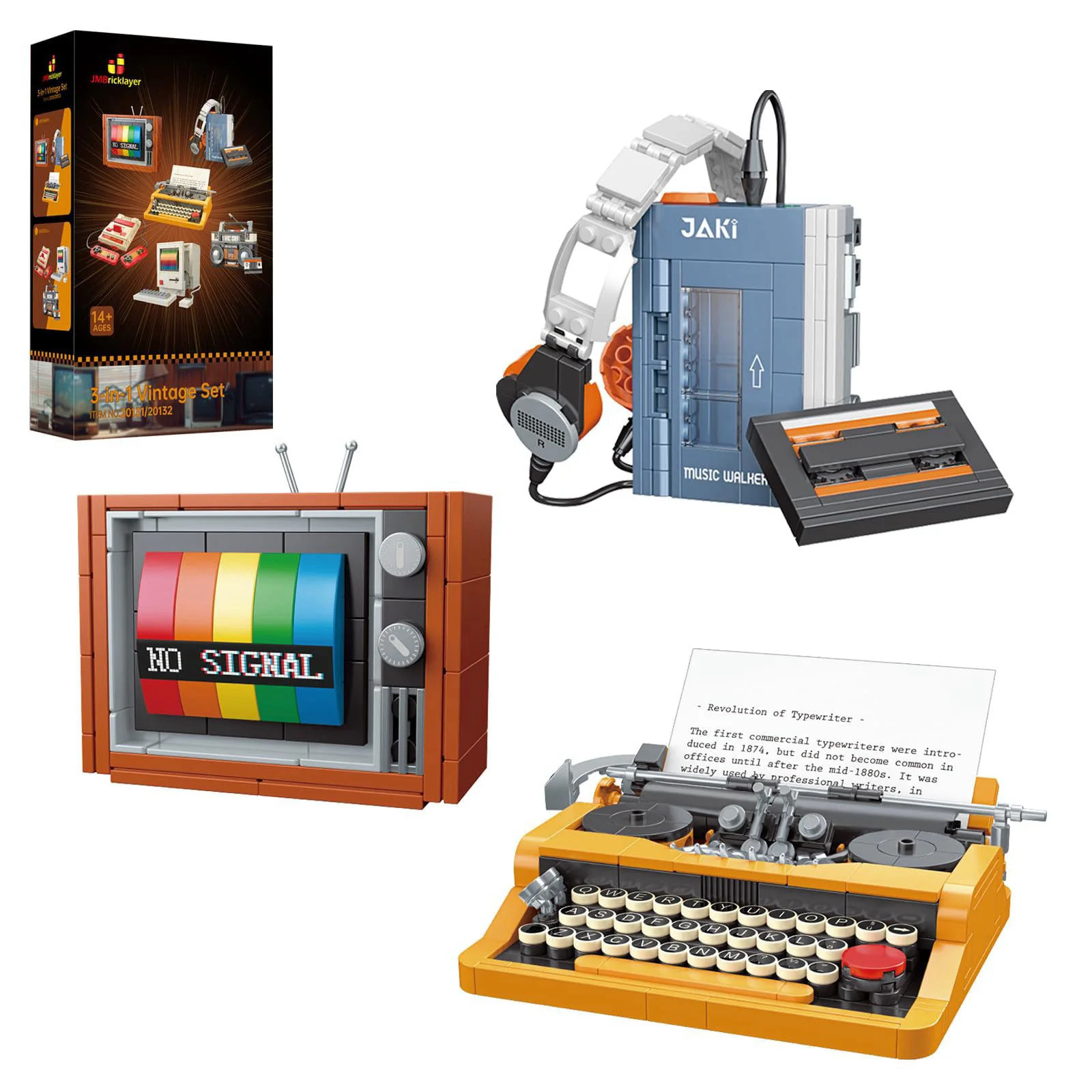 JMBricklayer 3 in 1 Retro Electronics Building Set 20131