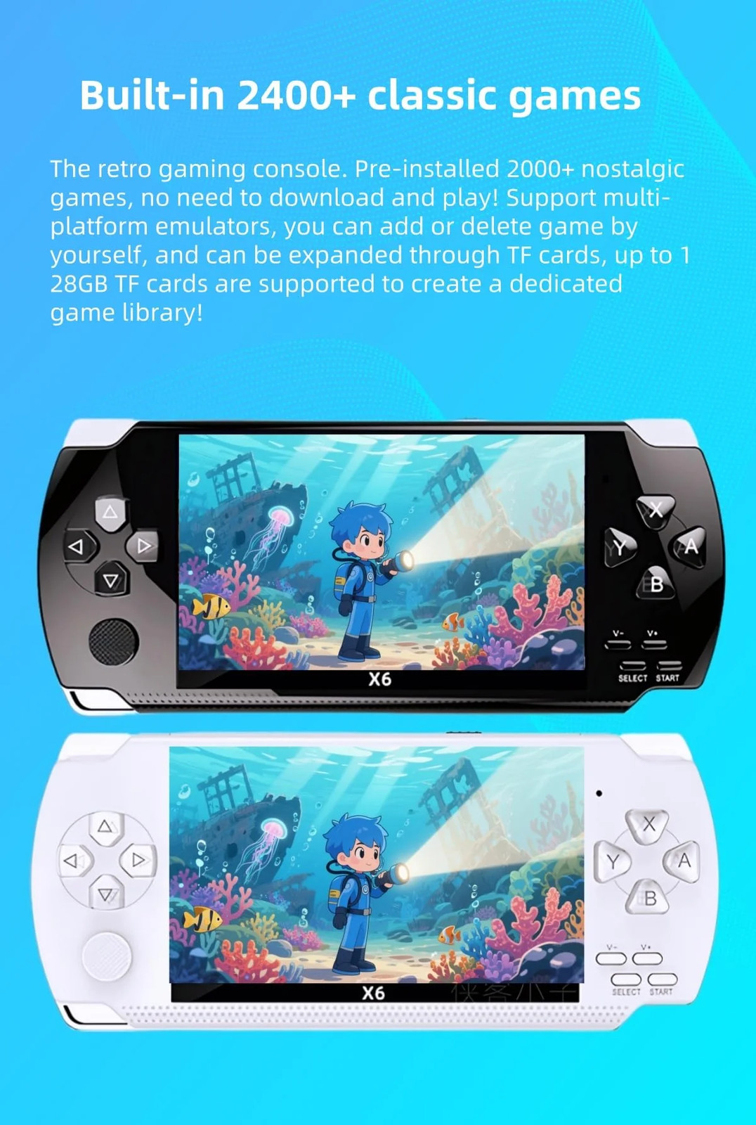 4 3 Inch Retro Handheld Game Console