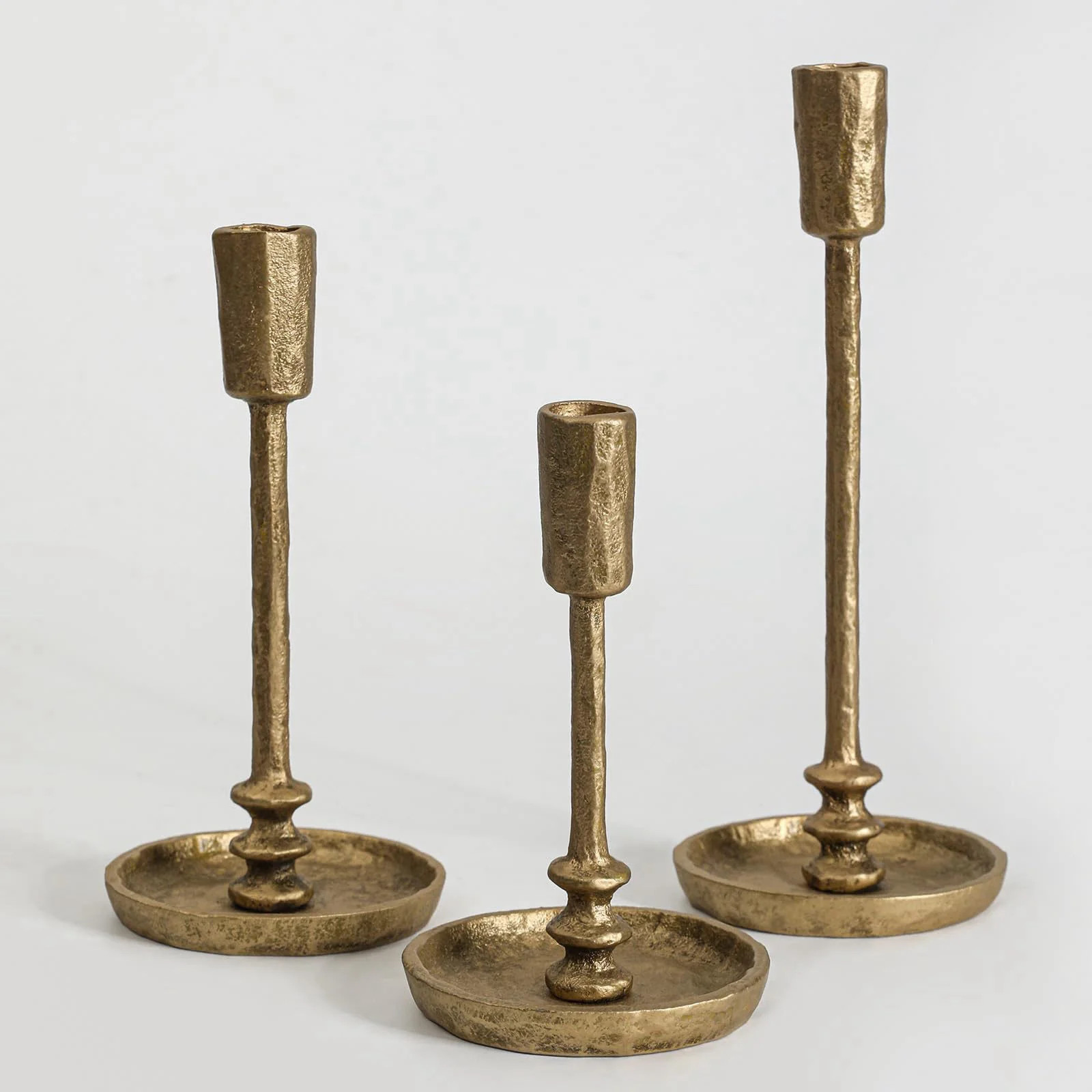 Rustic Cast Iron Taper Candle Holder