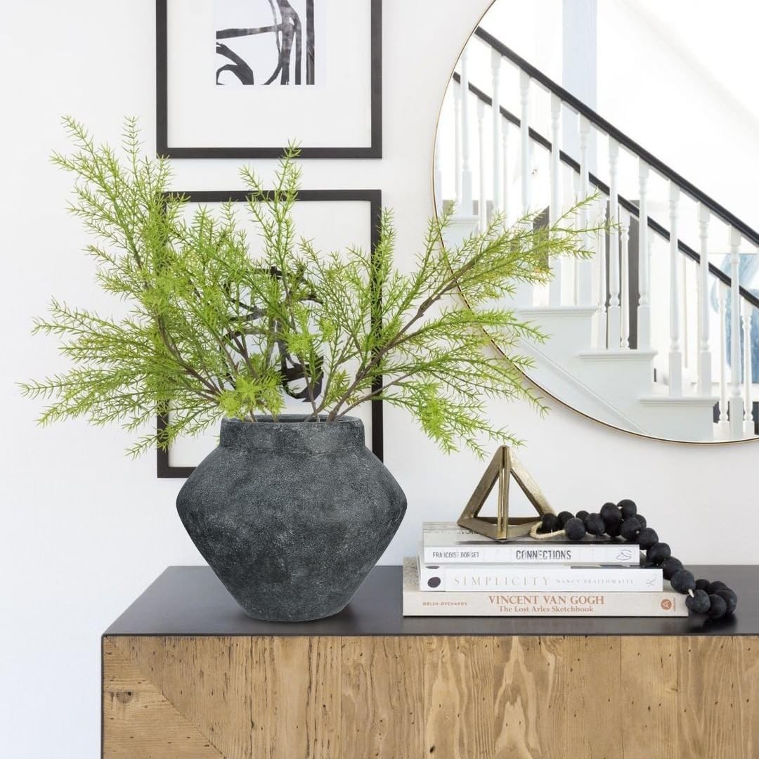 Briful Large Rustic Ceramic Vase with Distressed Finish 8 2