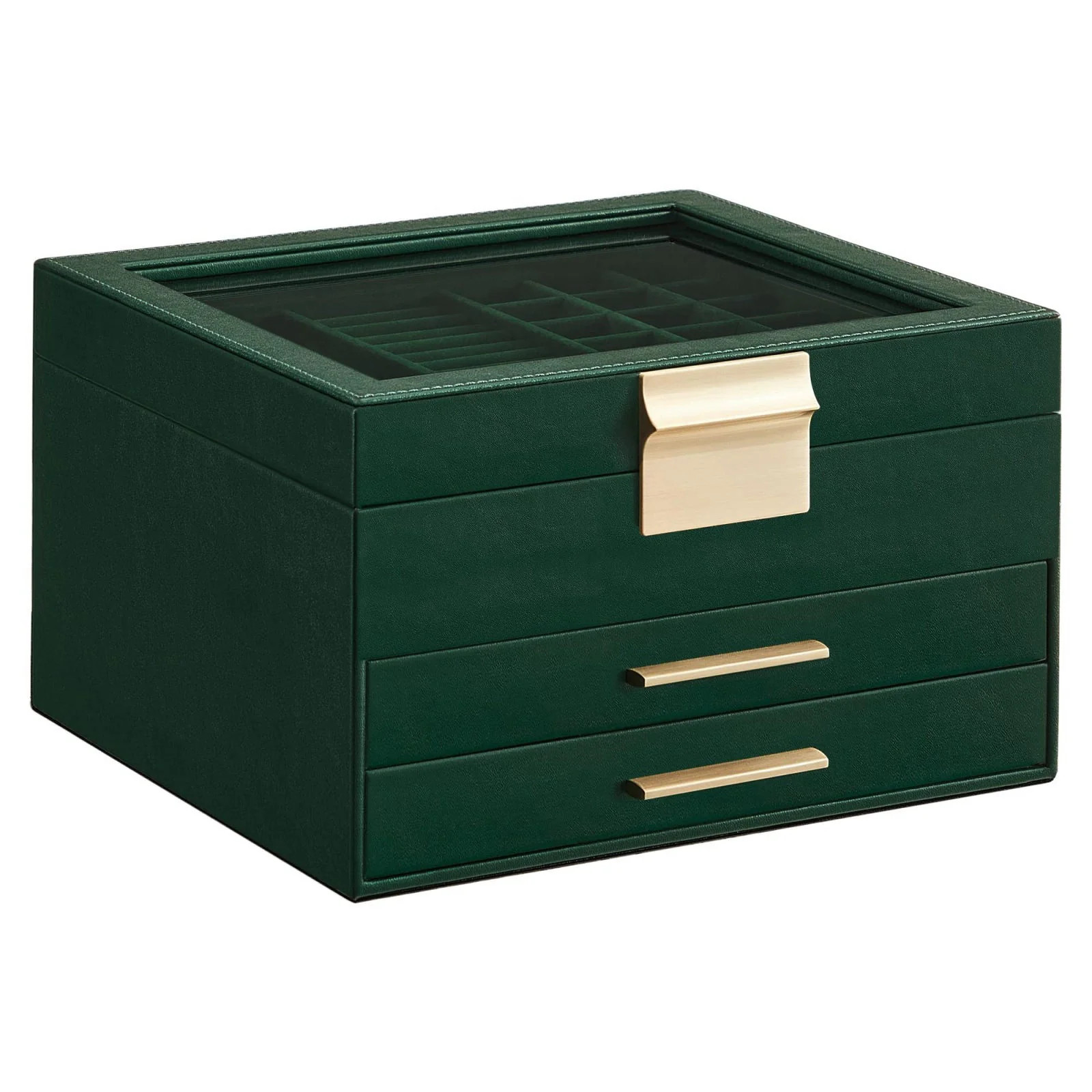 SONGMICS Jewelry Box Organizer 3 Layer Storage with 2