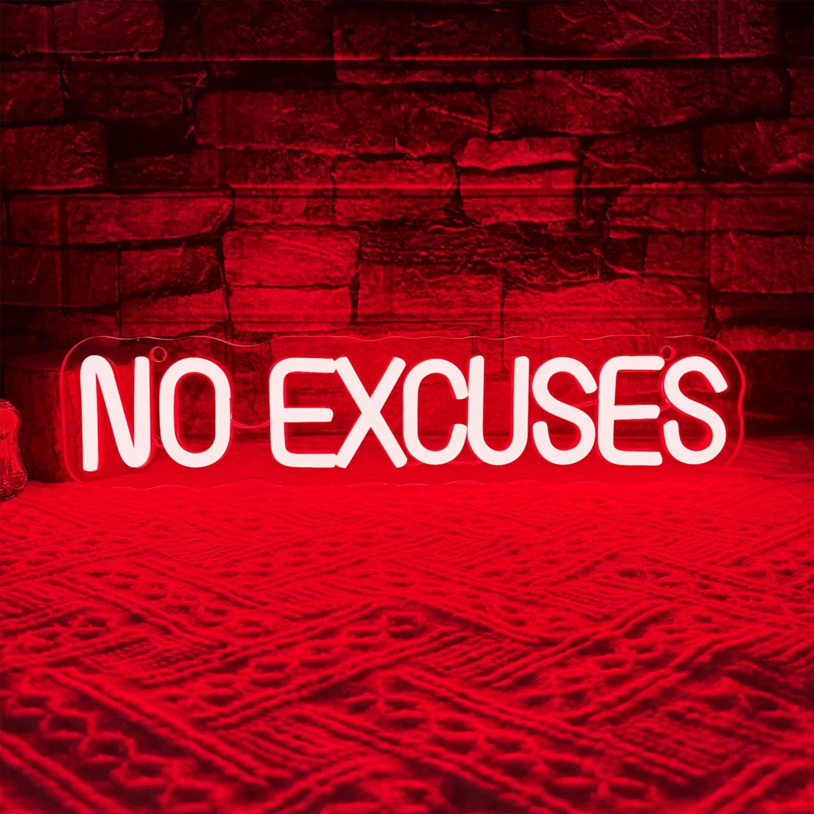 No Excuses Gym Neon Sign GYM Motivational Neon Workout Neon