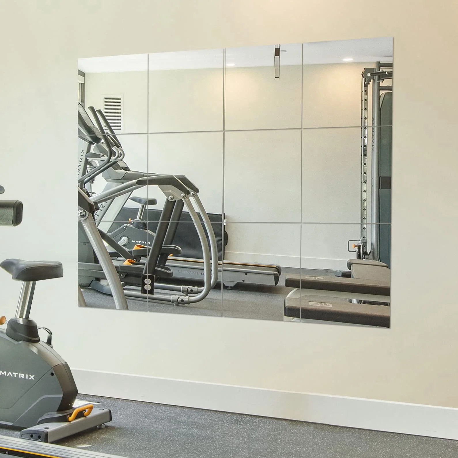 Home Gym Mirror Tiles 12 x 12 x 12PCS Wall Mirror Tiles