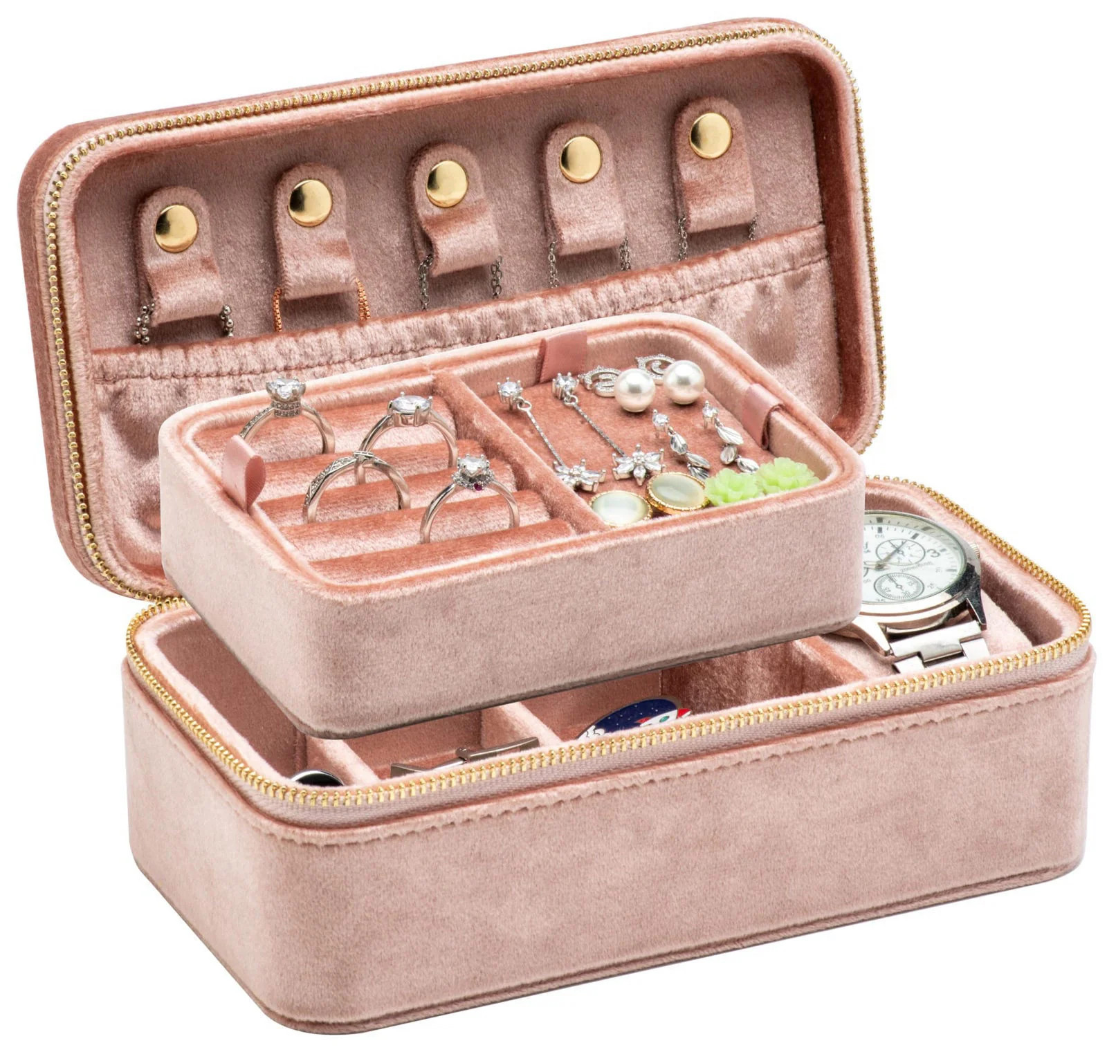Velvet Jewelry Storage Organizer Display Box for Ring