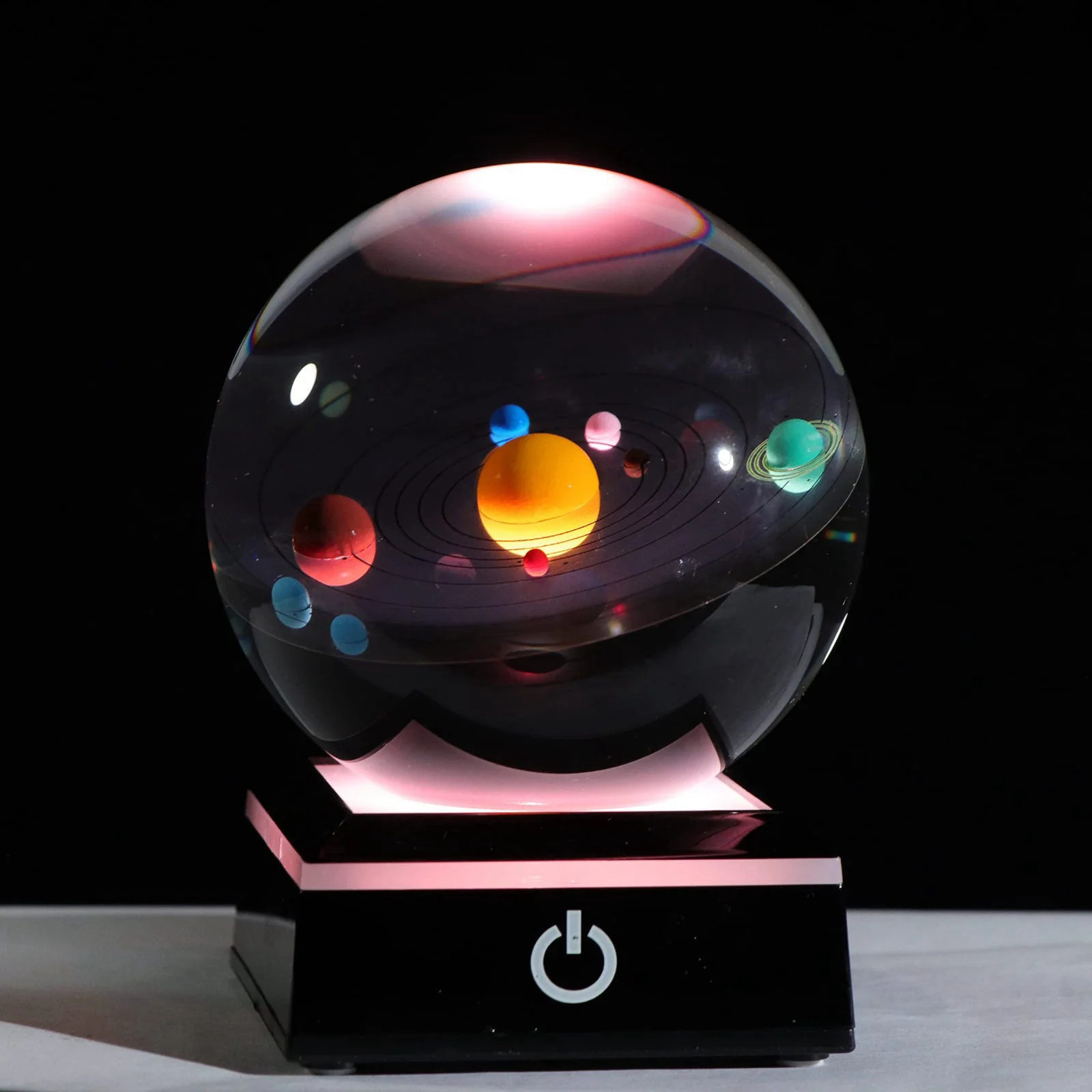 3D Solar System Model Crystal Ball Astronomy Gifts Men Space
