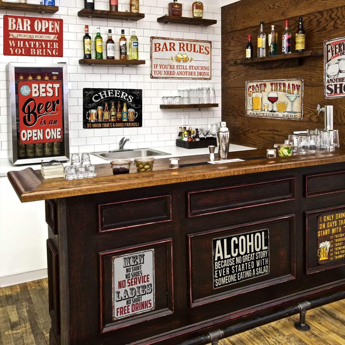 Funny Bar Signs For Home Bar Decor Metal Tin Signs Vintage