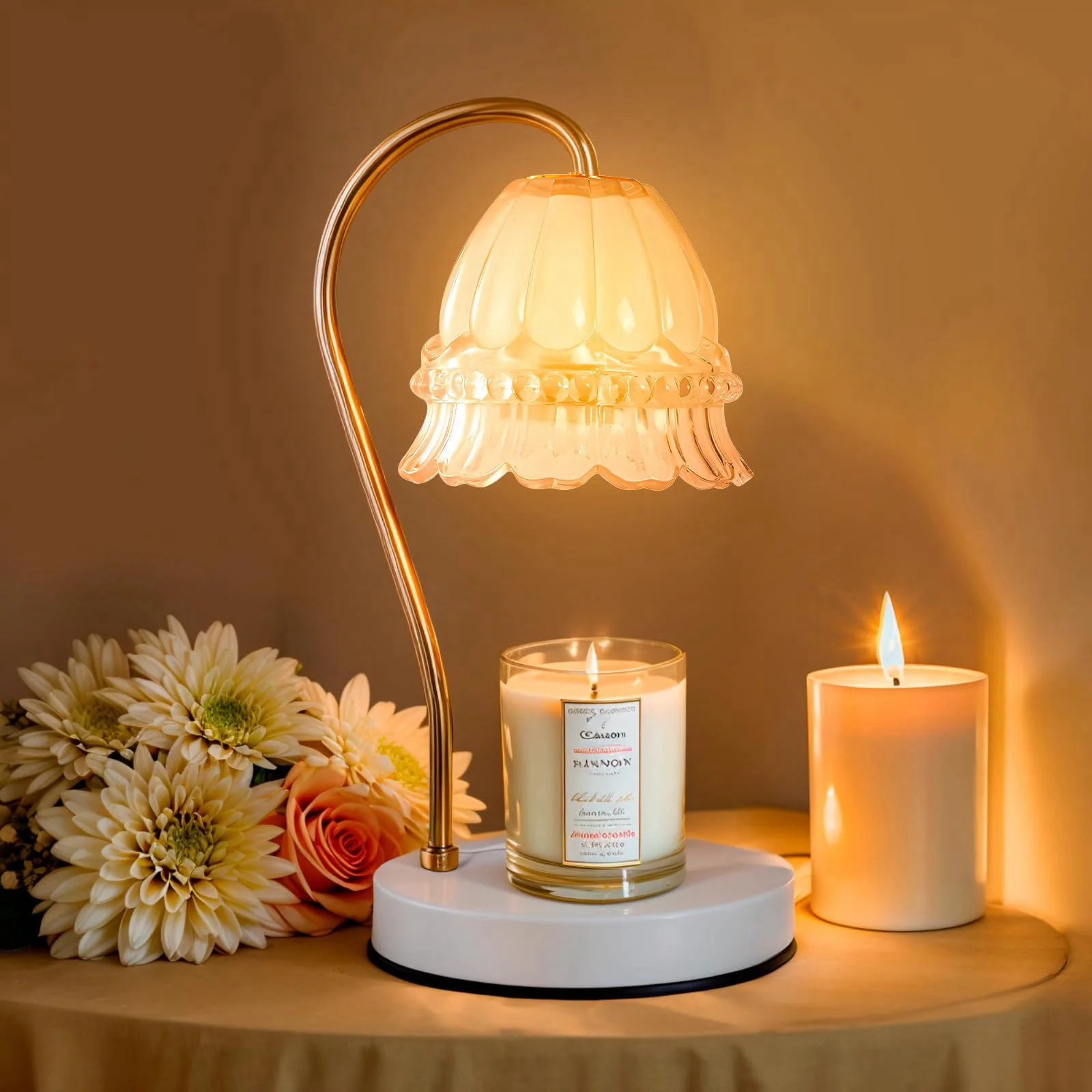 GEEZO Fragrance Candle Warmer Lamp Electric Candle Warmer